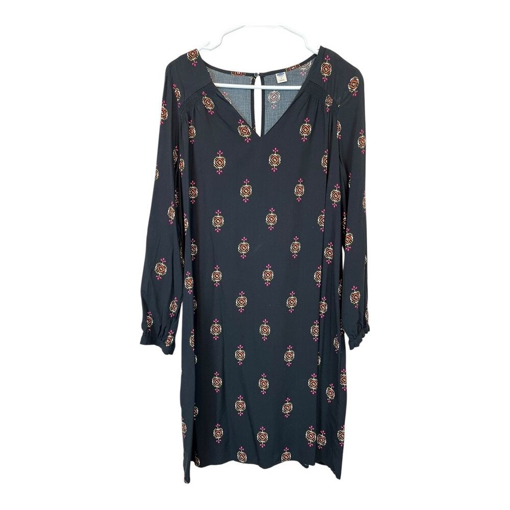 Old Navy Casual Dress Boho Comfy Lightweight Smock Medium Black